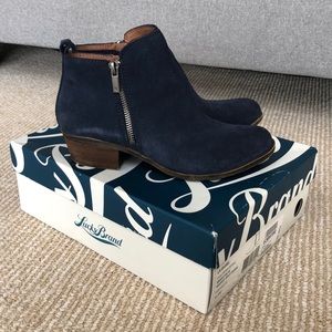 NEW Lucky Brand Booties Navy Suede Women’s 6.5
